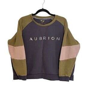 Aubrion Colorblock Crewneck Sweatshirt Oversized Relaxed Fit Pullover XXL